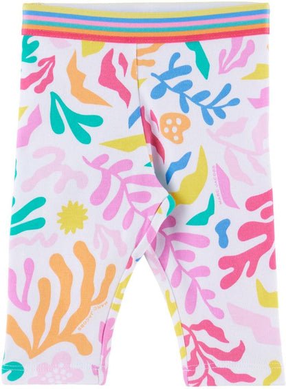 Baby Blue & White Dress & Leggings Set