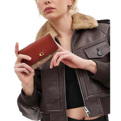 Essential Medium Flap Signature Canvas Wallet