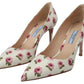 Prada Leather Floral Heels Stilettos Women's Pumps