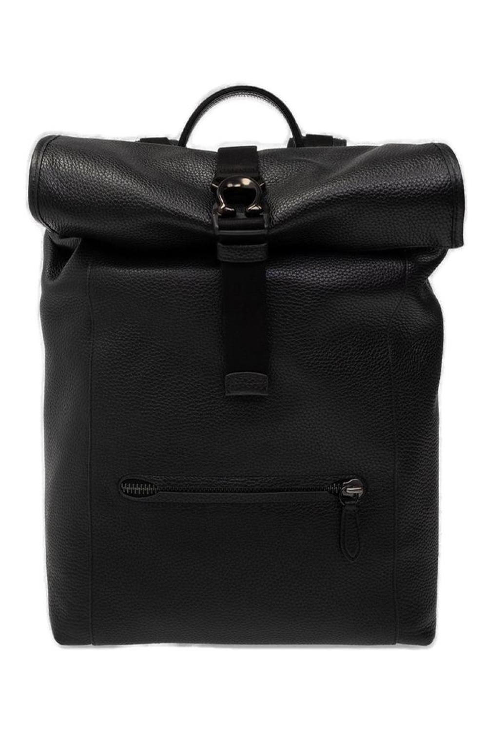 Coach Zip Detailed Buckled Backpack