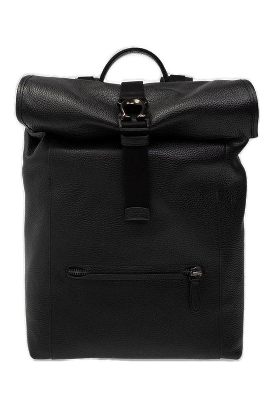 Coach Zip Detailed Buckled Backpack