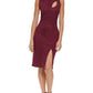 Womens Faux Suede Sleeveless Midi Dress