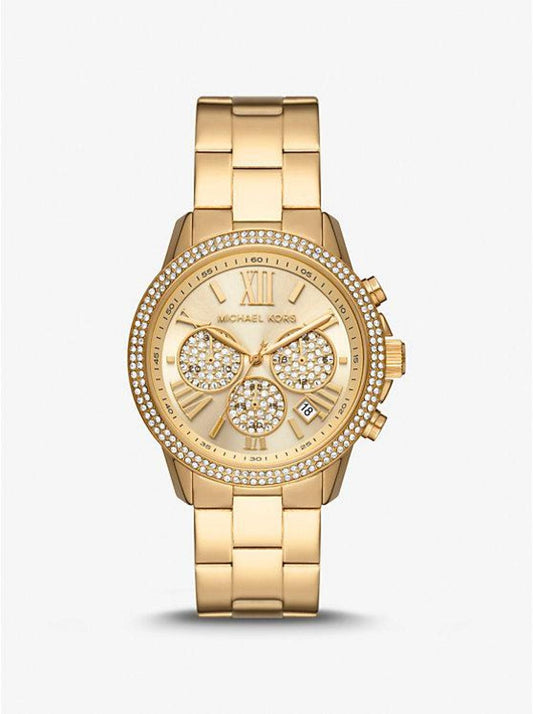 Oversized Bryn Pavé Gold-Tone Watch