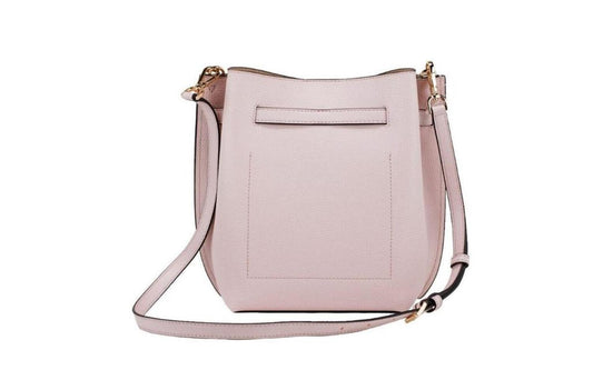 Michael Kors Emilia Small Powder Blush Pebble Leather Bucket Messenger Women's Handbag