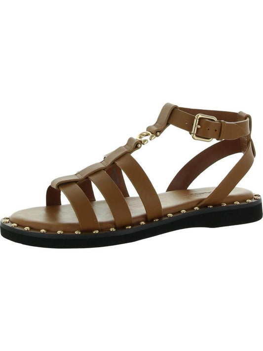 Giselle Womens Leather Studded Strappy Sandals