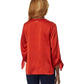 Petite Solid Satin Tie Top