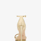 Jordyn Embellished Metallic Snake Embossed Leather Platform Sandal