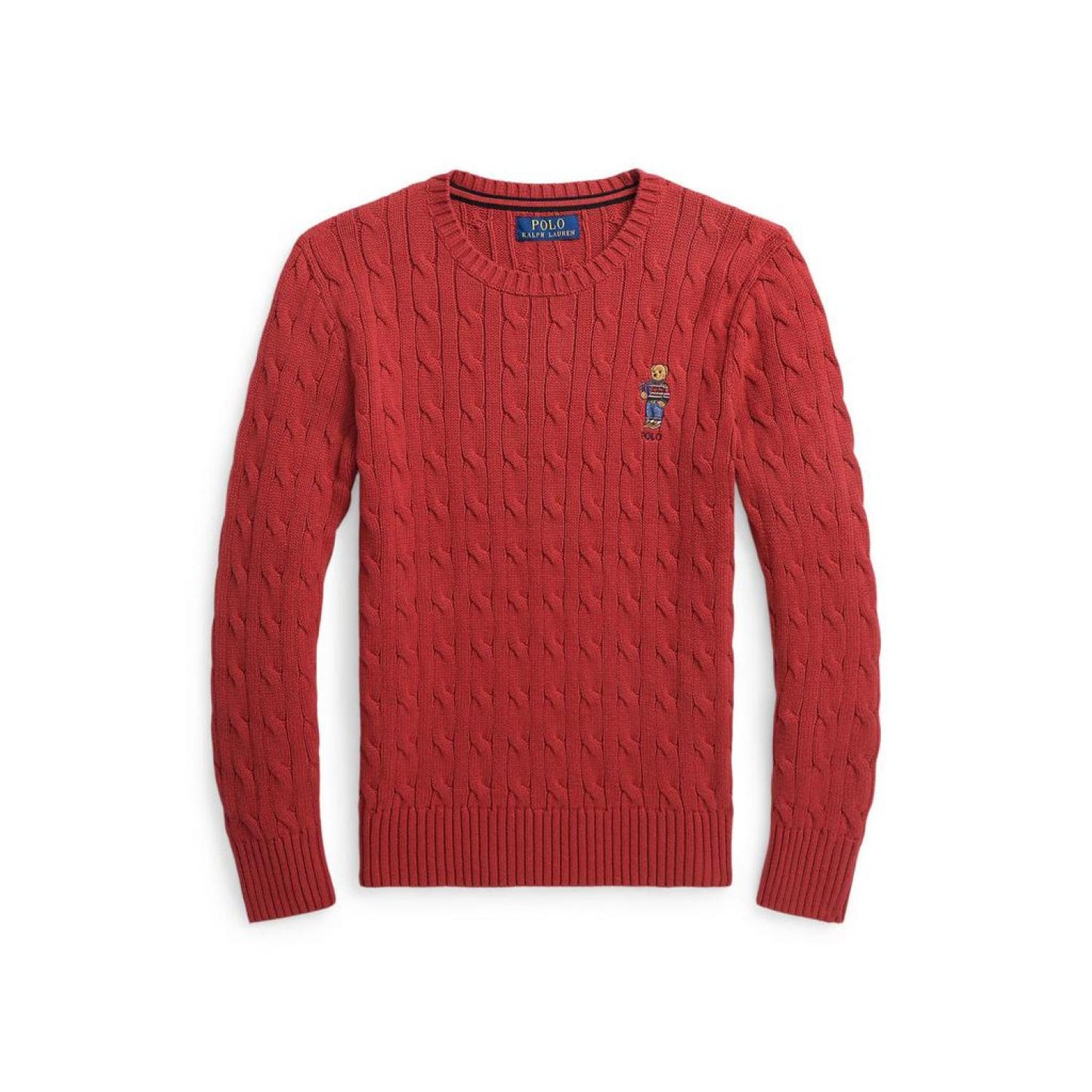 Polo Bear Cable-Knit Cotton Sweater (Big Kids)