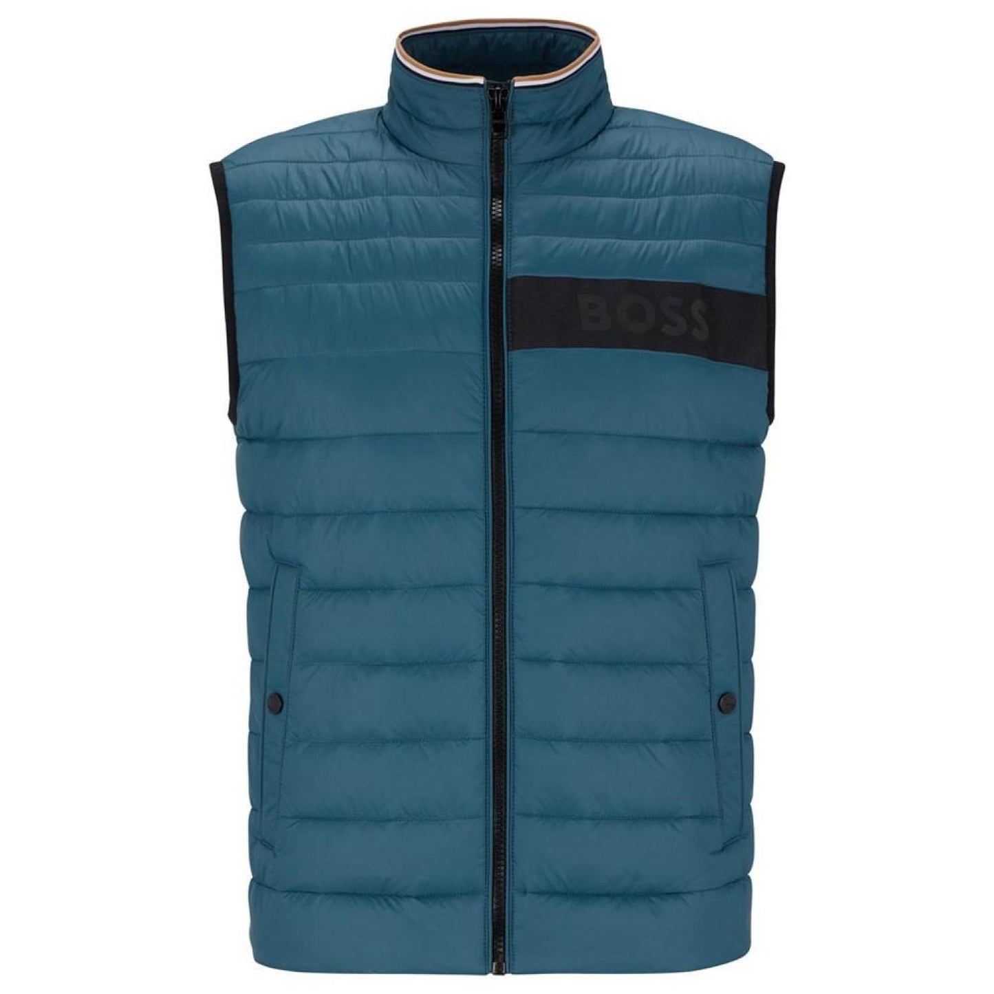 Men's Logo Tape Water-Repellent Padded Gilet