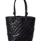 Chanel Black Quilted Lambskin Leather Medium Cambon Tote (Authentic Pre-Owned)
