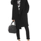 Womens Faux Fur Trim Midi Wool Coat