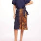 Pleated Cargo Skirt In Blue