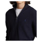 Mesh-Knit Cotton 1/4 Zip Sweater