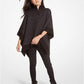 Metallic Logo Knit Cape