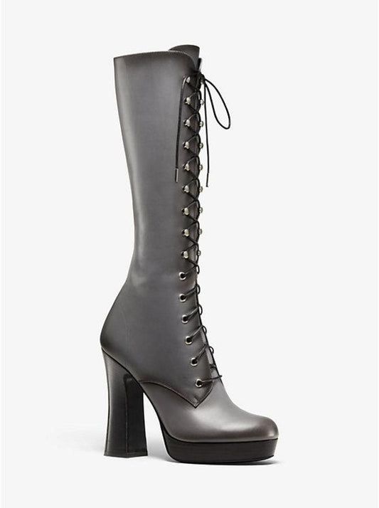 Deandra Burnished Calf Leather Platform Boot
