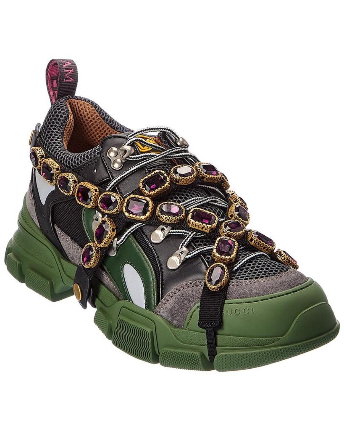 Gucci Flashtrek Leather & Mesh Sneaker