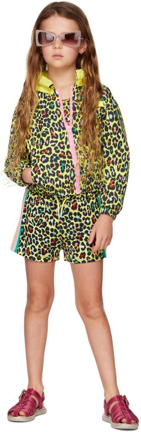 Kids Yellow Cheetah Shorts
