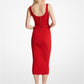 Ribbed Stretch Knit Midi Dress