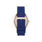 Women's Janelle Three-Hand Navy Silicone Watch 42mm MK7140