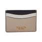 Morgan Color-Blocked Saffiano Leather Card Holder
