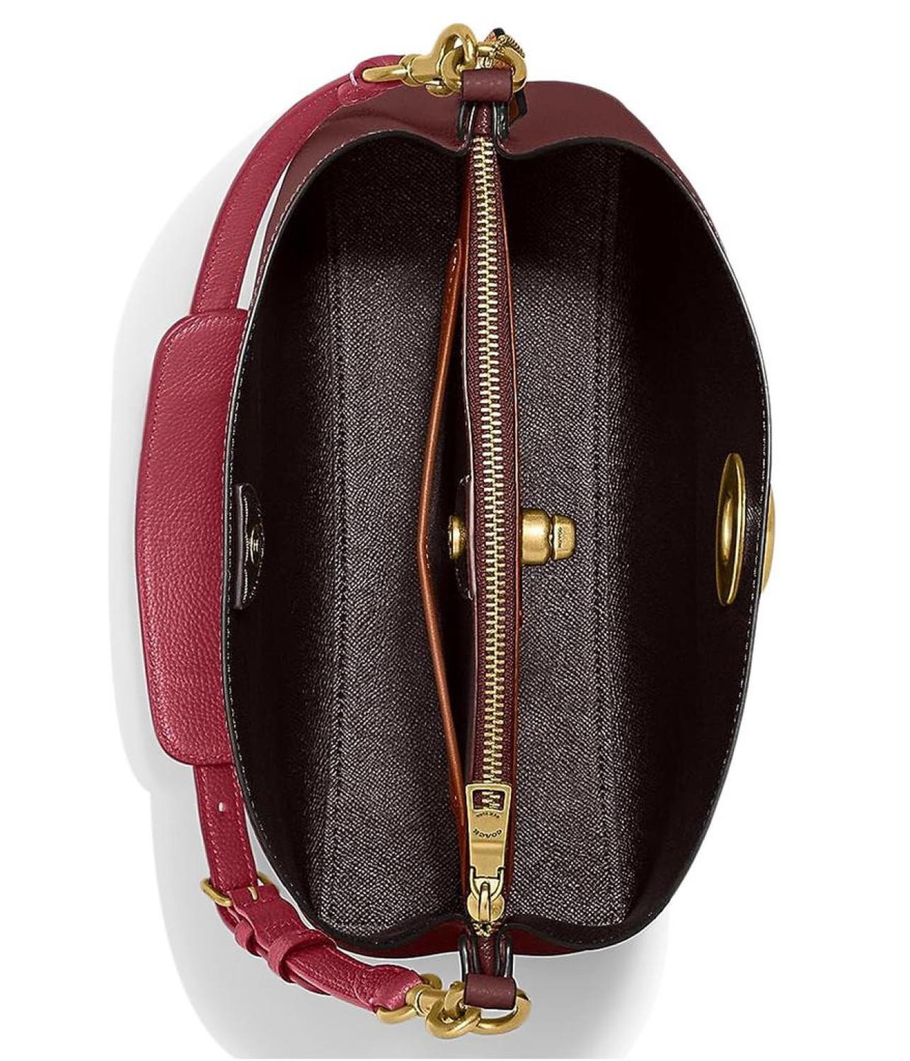 Color-Block Leather Willow Shoulder Bag