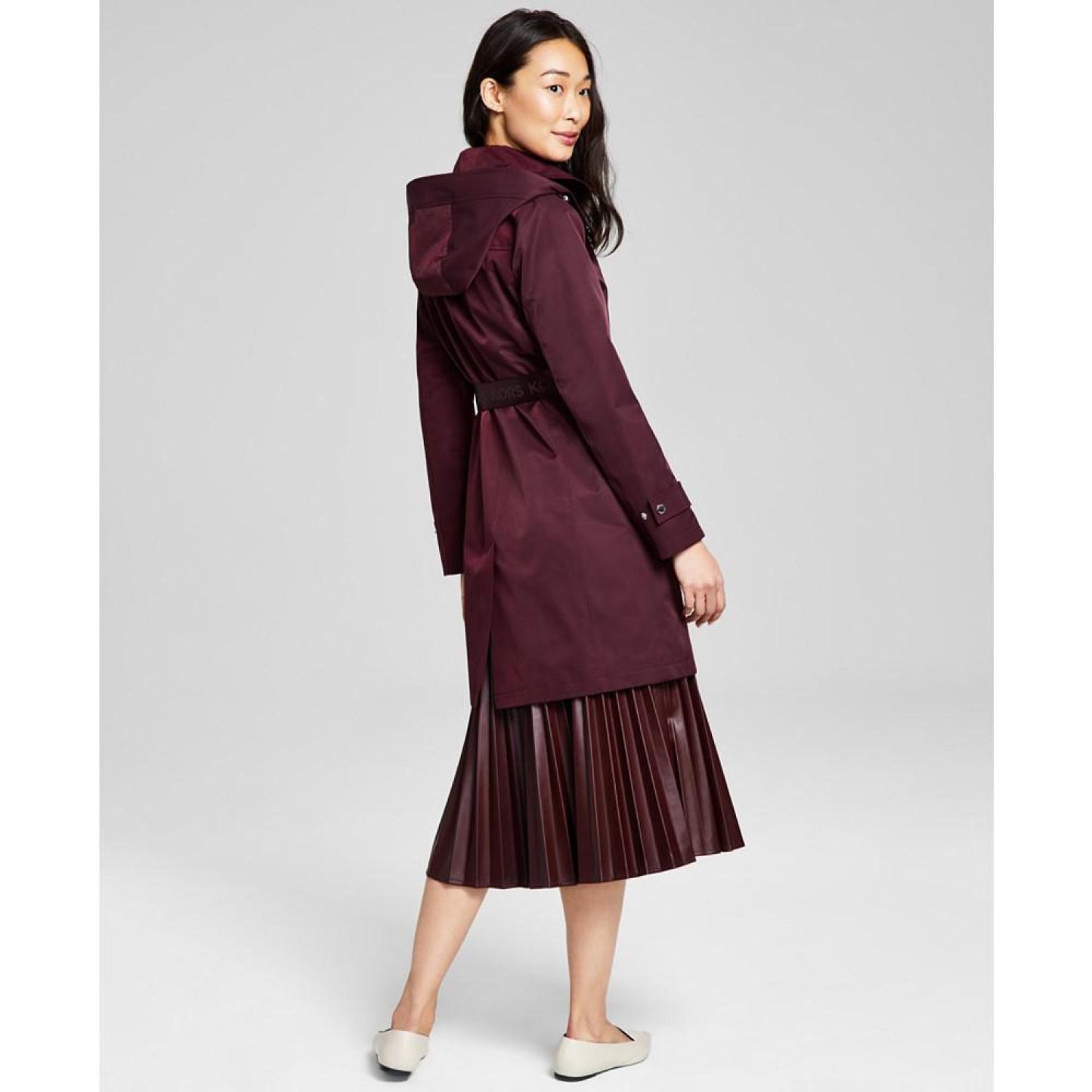Women's Hooded Belted Trench Coat
