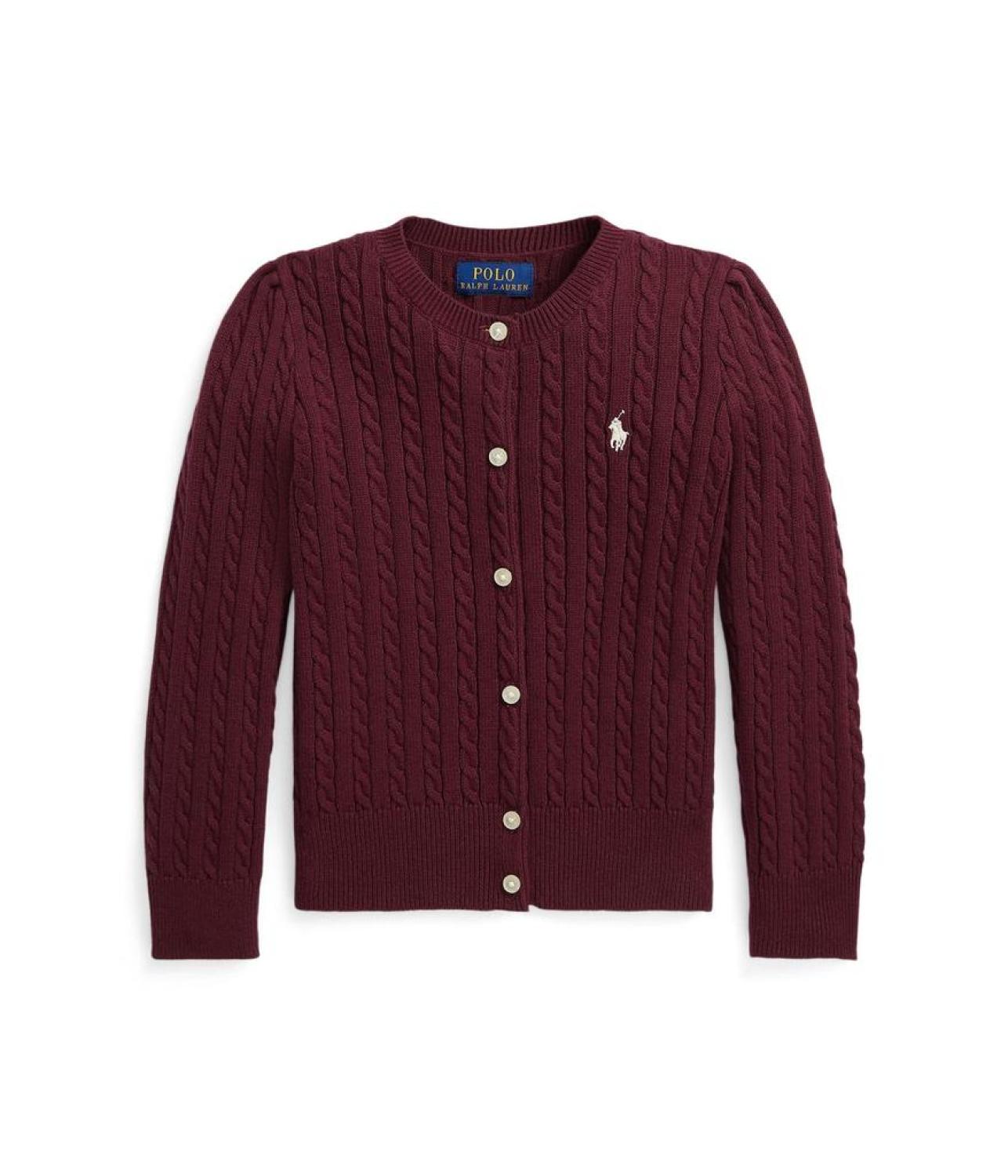Mini-Cable Cotton Cardigan (Little Kids)