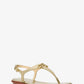 Nori Metallic Leather T-Strap Sandal