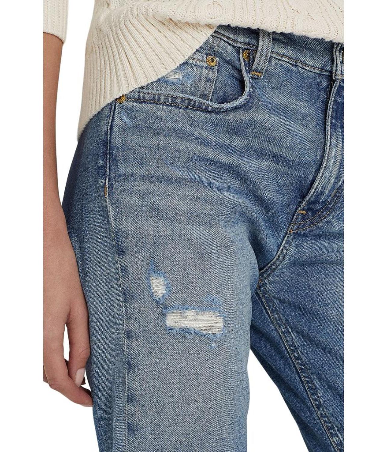 High-Rise Straight Cropped Jeans