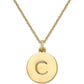 12k Gold-Plated Initials Pendant Necklace, 17" + 3" Extender