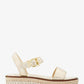 Richie Metallic Faux Leather and Logo Platform Espadrille