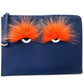 Fendi Monster Leather Clutch Bag (Pre-Owned)
