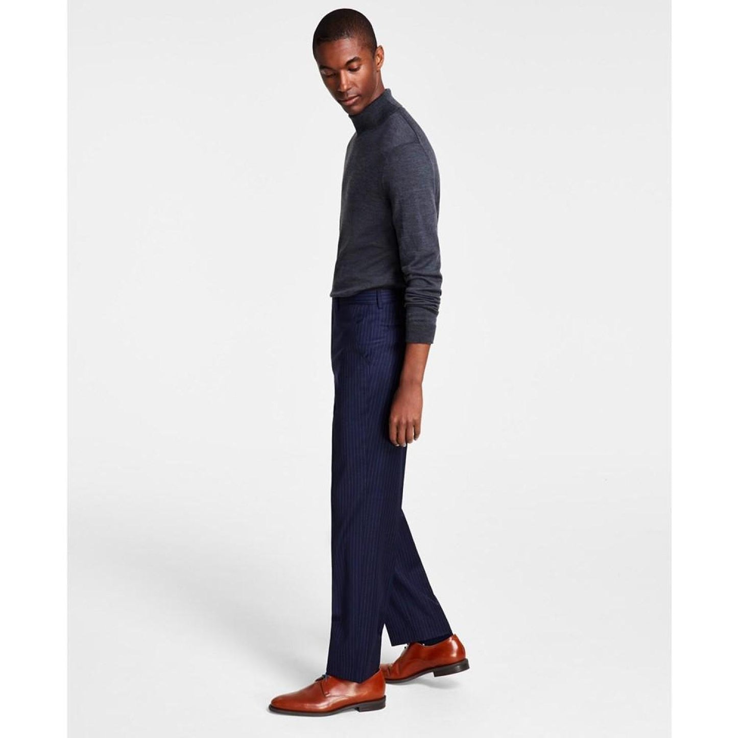 Men's Pinstripe Classic-Fit Wool Stretch Suit Separate Pants