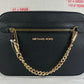 MICHAEL KORS Jet Set Zi Chain   Saffiano Leather Crossbody Bag