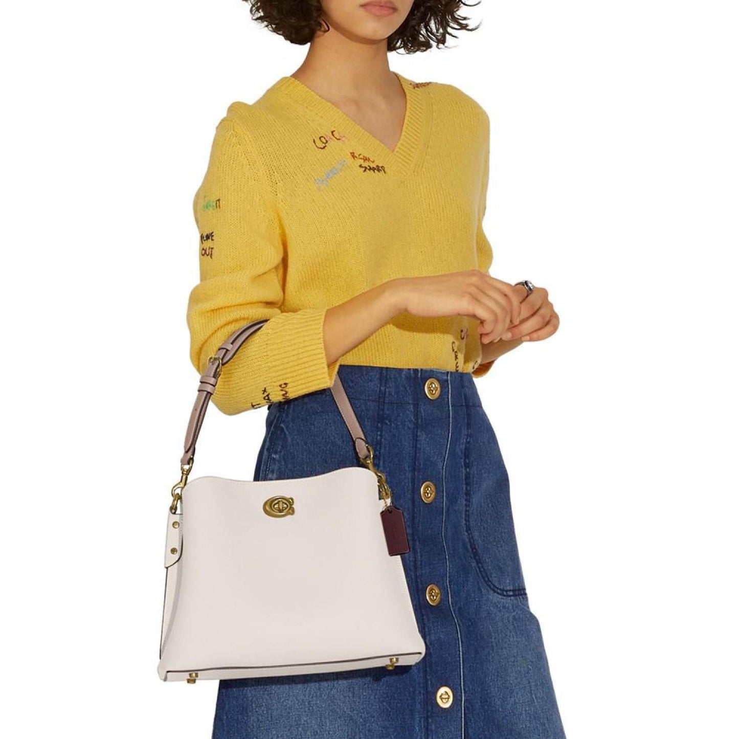 Pebble Leather Willow Shoulder Bag with Convertible Straps