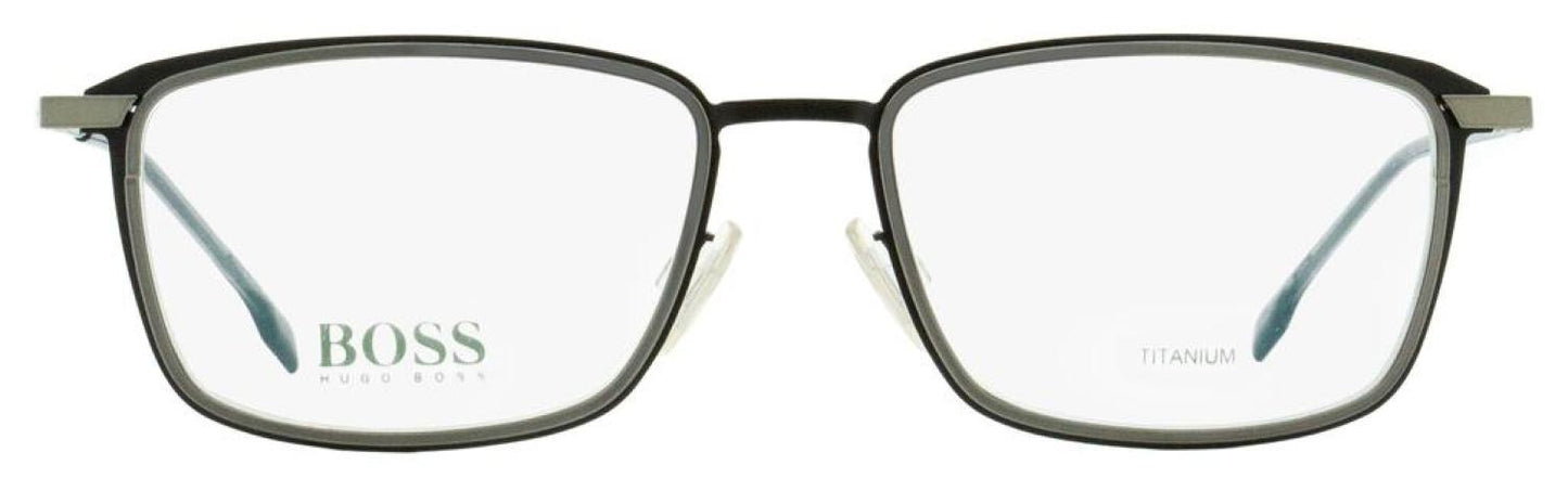 Hugo Boss Men's Titanium Eyeglasses B1197 RZZ Black/Ruthenium 56mm