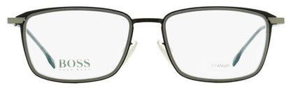 Hugo Boss Men's Titanium Eyeglasses B1197 RZZ Black/Ruthenium 56mm