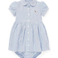 Striped Knit Oxford Dress (Infant)