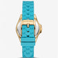 Mini Pilot Pavé Gold-Tone and Logo Silicone Watch