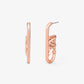 Precious Metal-Plated Brass Empire Logo Earrings