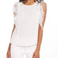 Feather Top In White