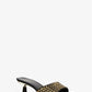 Amal Embellished Faux Suede Kitten Sandal