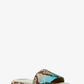 Hayworth Snake Embossed Leather Slide Sandal