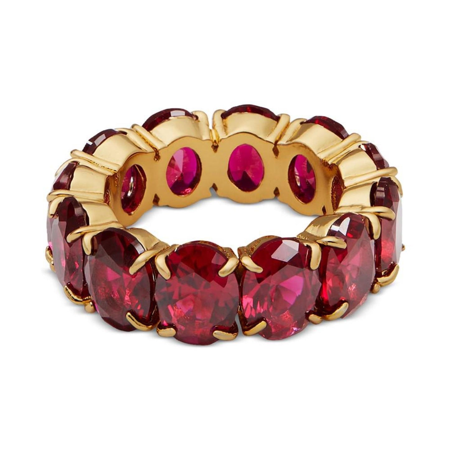 Oval Color Crystal All-Around Ring