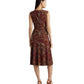 Paisley Twist-Front Jersey Dress