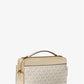 Jet Set Medium Signature Logo and Patent Double-Zip Crossbody Bag