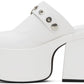 White 'The J Marc Leather' Mules
