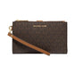 Logo Jet Set Double-Zip Wristlet