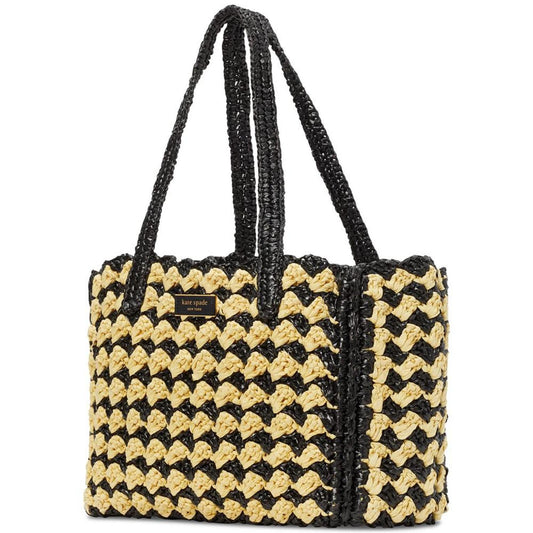 High Tide Striped Raffia Medium Tote