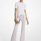 Floral Corded Lace Flared Jeans